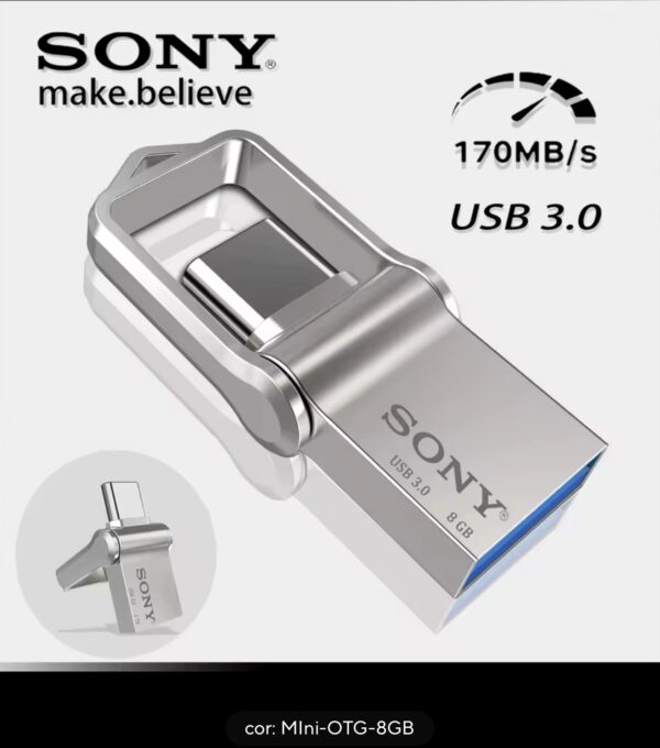 Sony mini pendrive 2tb usb tipo c otg flash drive de alta velocidade 1tb metal pendrive 512gb 256gb portátil memoria usb vara para o telefone - Imagem 11