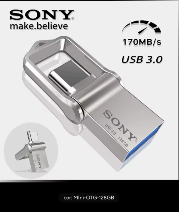 Sony mini pendrive 2tb usb tipo c otg flash drive de alta velocidade 1tb metal pendrive 512gb 256gb portátil memoria usb vara para o telefone - Imagem 10