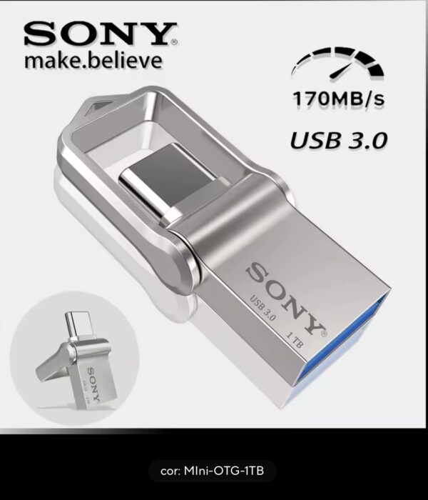 Sony mini pendrive 2tb usb tipo c otg flash drive de alta velocidade 1tb metal pendrive 512gb 256gb portátil memoria usb vara para o telefone - Imagem 7